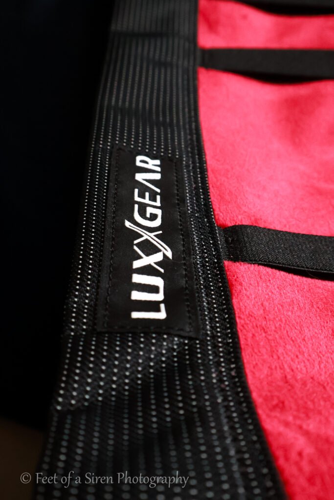 LuxxGear logo stitched on the bag.